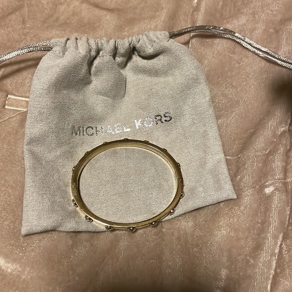 Michael Kors Gold Bangle with Cubic Zirconia Studs - Picture 3 of 7
